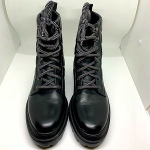 M. Gemi Leather Etta combat boots